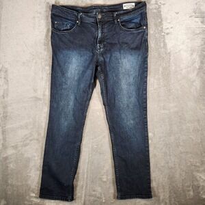 Buffalo David Bitton Jeans Men's 38X29 (Tag 38X30) Blue Jackson Straight Stretch